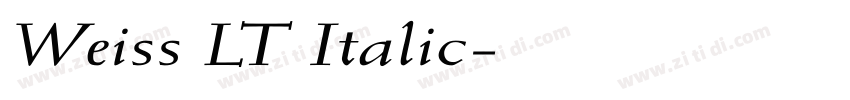 Weiss LT Italic字体转换